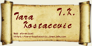 Tara Kostačević vizit kartica